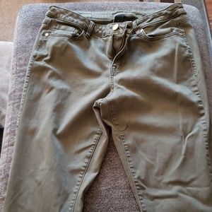 Lane bryant skinny olive jeans